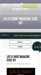 Mobile Screenshot of lifeisshortmagazine.com