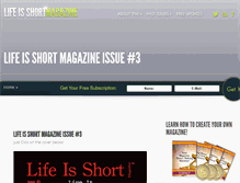 Tablet Screenshot of lifeisshortmagazine.com